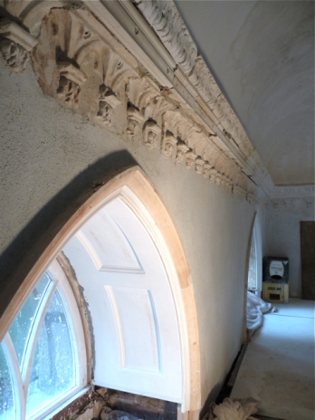 Repaired plasterwork