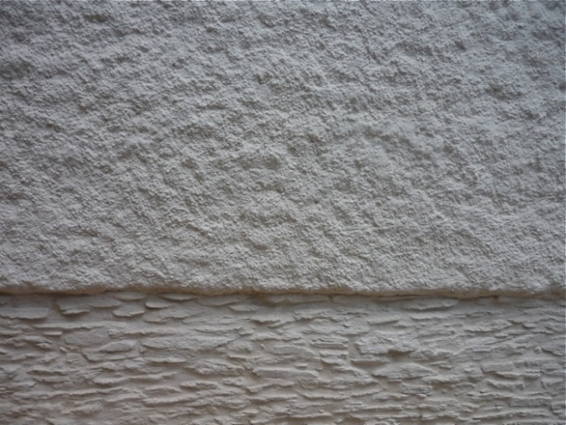 Finished render and stone
