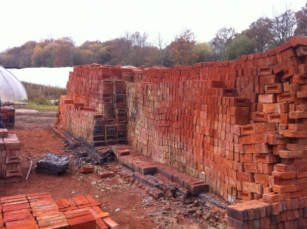 Traditional Brick Clamp Firing