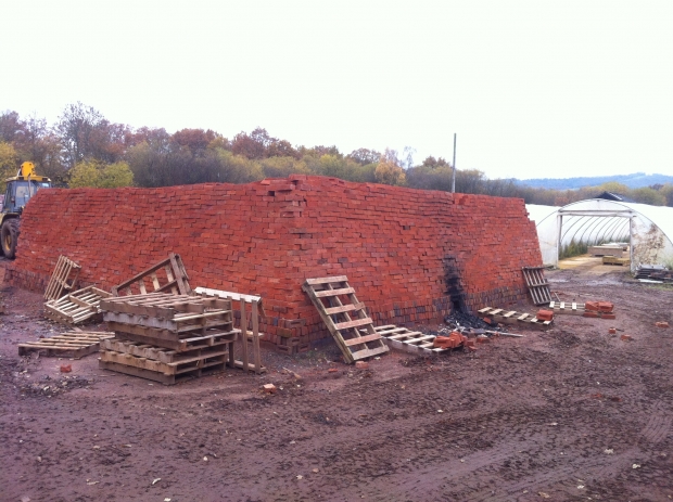 Traditional Brick Clamp Firing